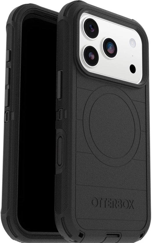 Coque Otterbox Defender Pro compatible avec iPhone 17 Pro Max - Coque arrière magnétique avec contrôle de l'appareil photo - Zwart