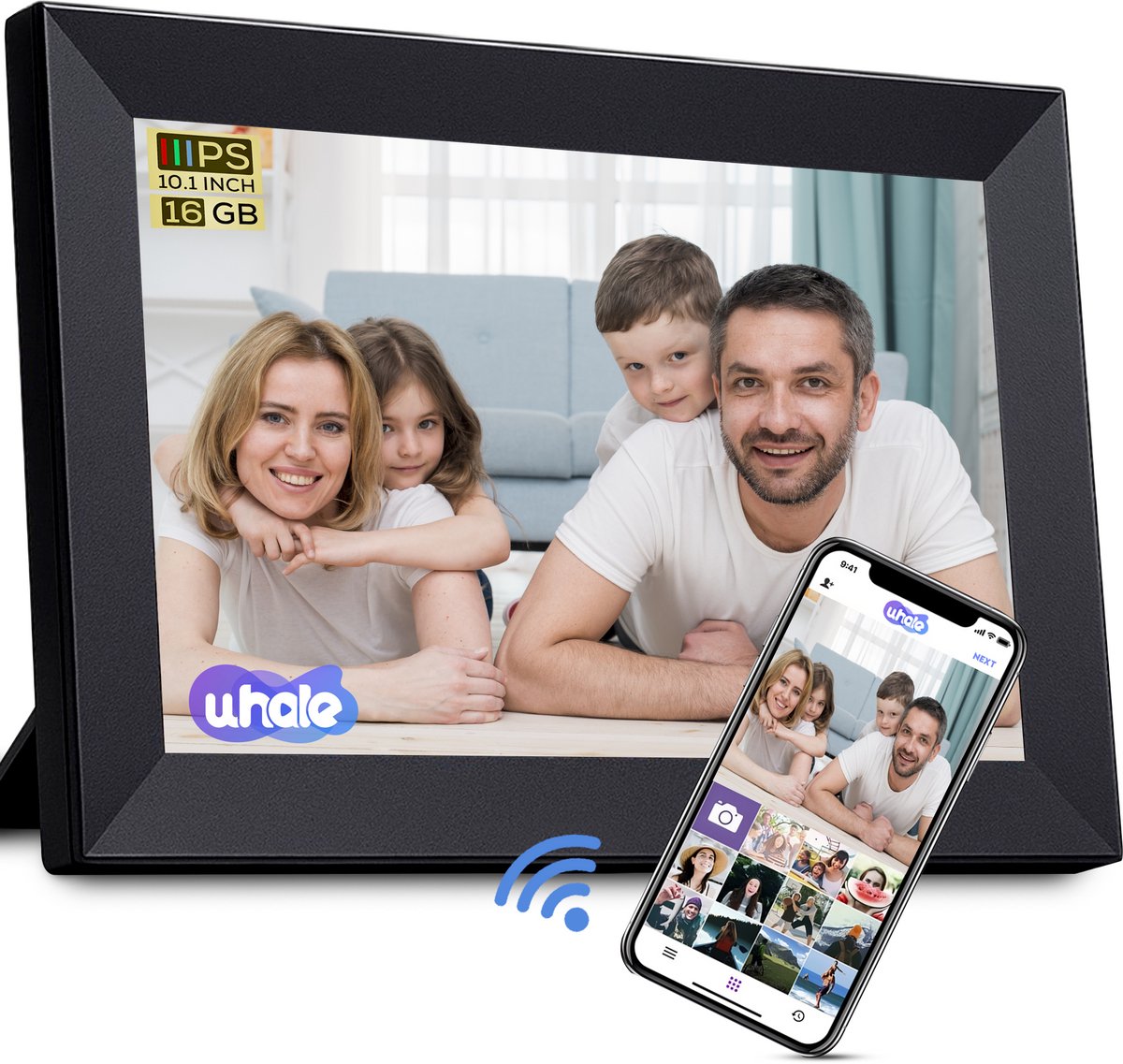 Digitale fotolijst 10 inch - WiFi & touchscreen - Voor dementiezorg