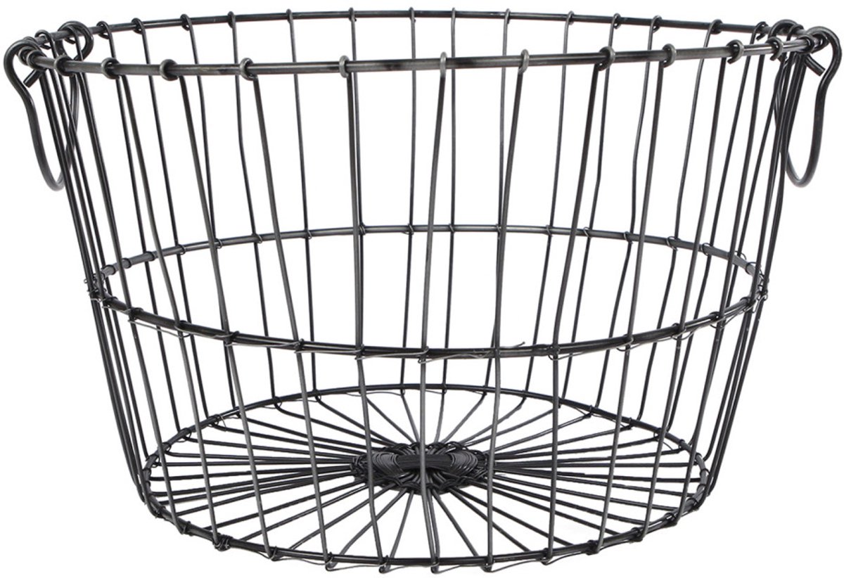 Mand Jill Grijs Metaal Rond 28x28x18cm
