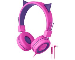 Koptelefoon kinderen met draad - Kinderkoptelefoon - Bedrade hoofdtelefoon - Veilig volume - School - Tablet - Laptop - Reizen - Muziek luisteren