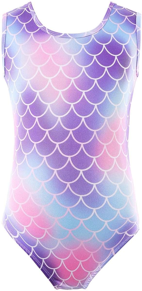 Kids Suit Girls Leotard Sleeveless Ballet Dance Wear Purple 130 for 8-10 Years 130- purple