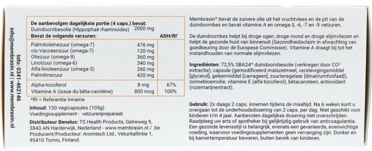 Membrasin - Omega-7 - 2 x 60 capsules - Voordeelverpakking