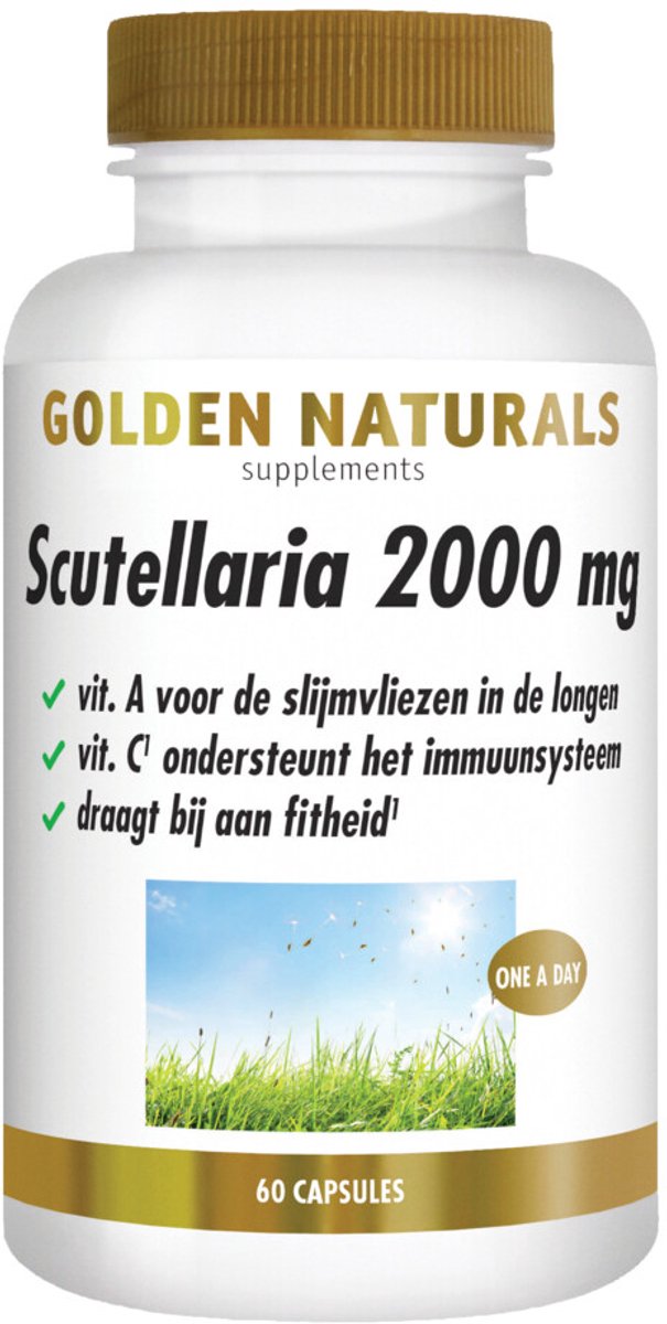 Golden Naturals - Scutellaria 2000mg - 2 x 60 vegacapsules - Voordeelverpakking