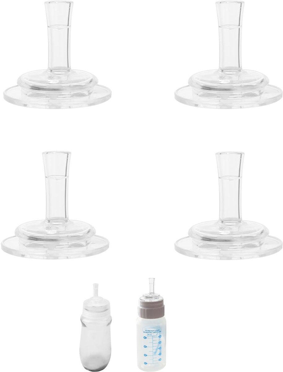 Image of 4-delige Sippy Straw-Teat - Universele Silicone Flesnippel voor Smalle Fles & Sippy Cup