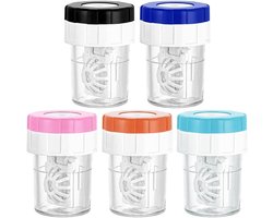 5 stuks - Lensdoosje - Lensreinigingscontainer - Lenzenbakje - Contactlenzen doosje - Lenzen set - Handmatige contactlensreiniger