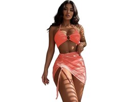 3 - delige bikini set - Strand rok - Cover - Zwemkleding voor haar