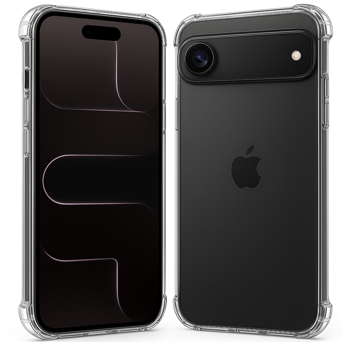 TechNow Hoesje geschikt voor iPhone 17 Air Hoesje Screenprotector - Extreme Shock Case – Case Transparant