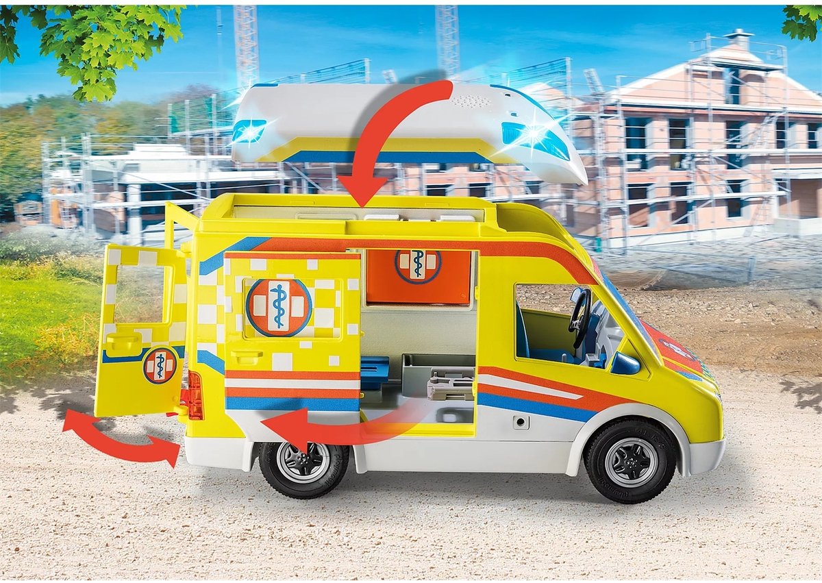 PLAYMOBIL City Life Ambulance met licht en geluid - 71202 — afbeelding 3