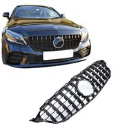 GT Grill Comparibel Met Mercedes C-Klasse W205 2018-2021 Zwart