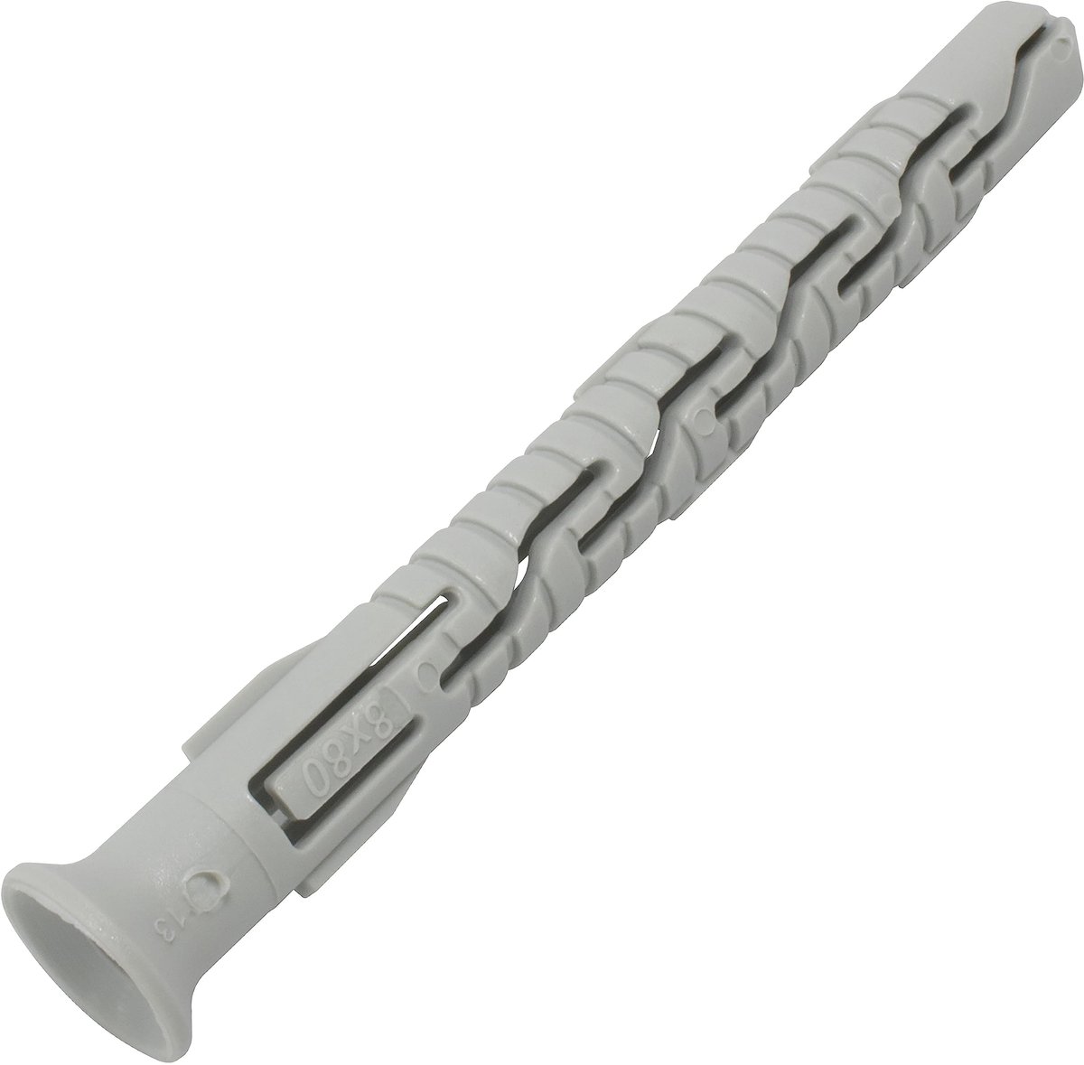 C67078 - Set van 50 universele pluggen 8x80mm met geflensd / gefreesd - polyamide - voor bevestiging in beton en baksteen