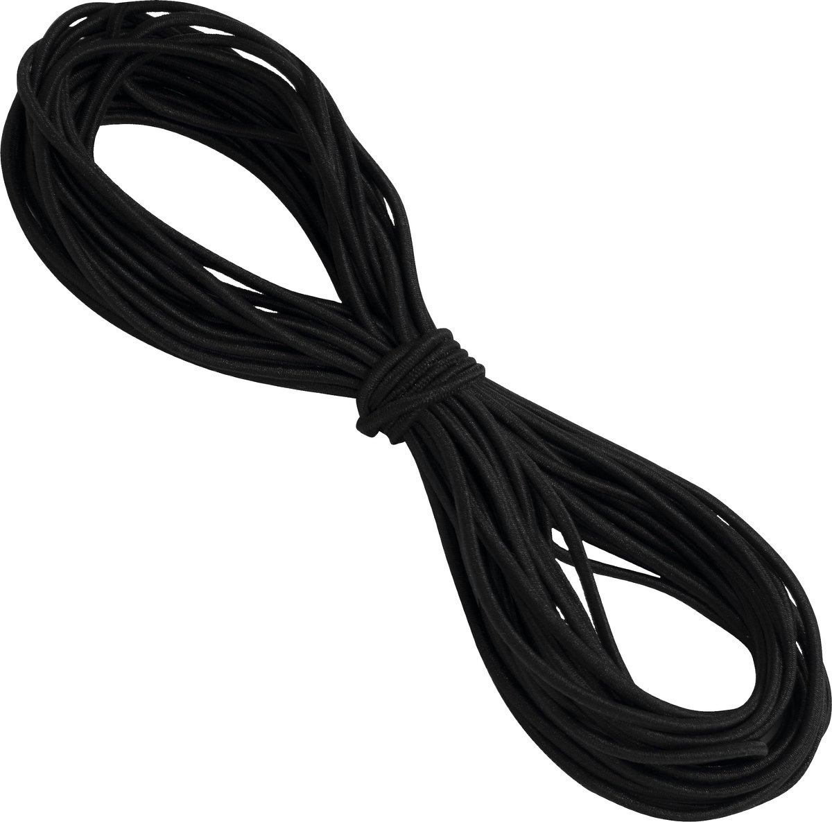 C67772 - Rond rubberkoord 9,5 m - Diameter 2,5 mm - Zwart
