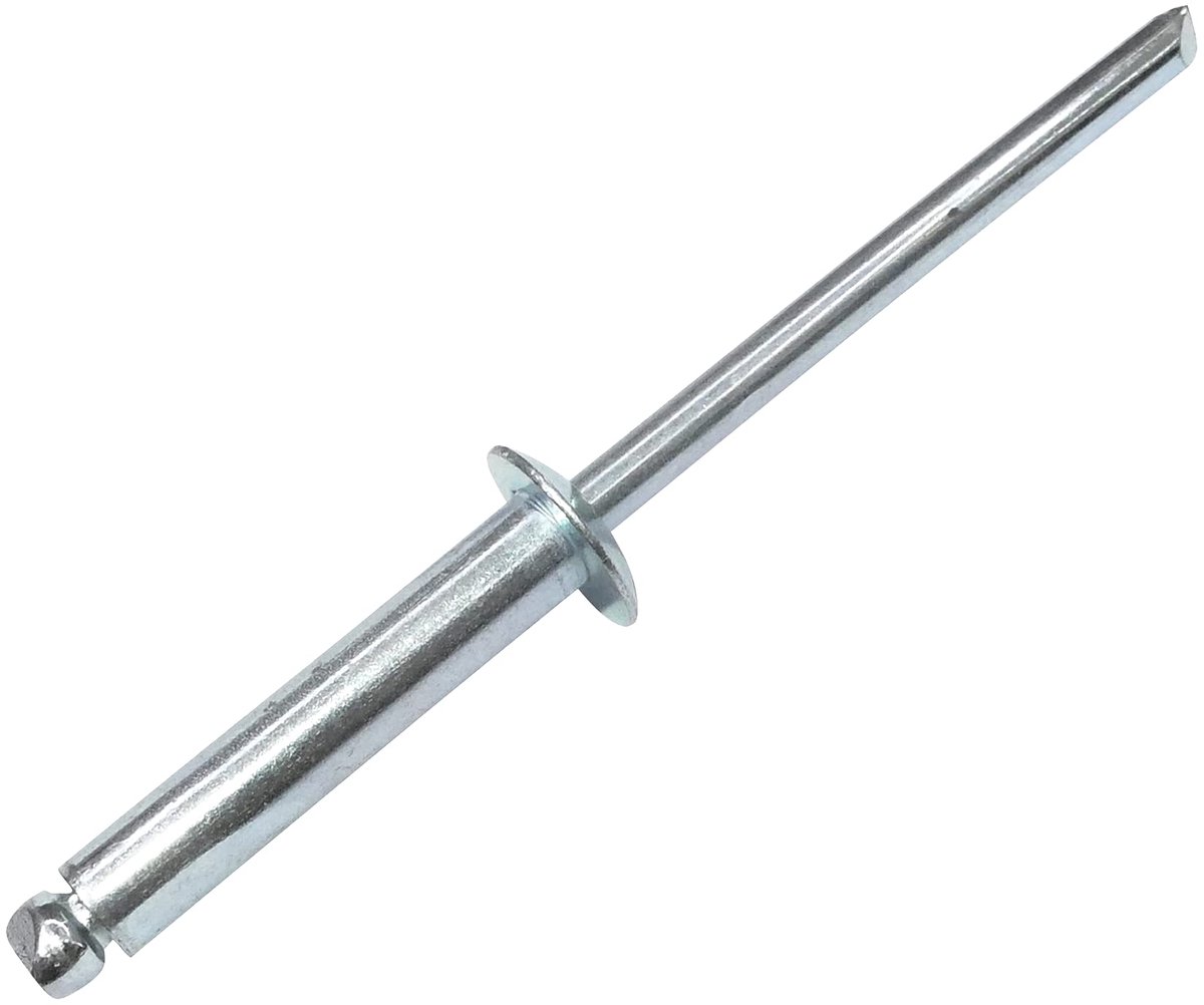 Set van 50 blindklinknagels Ã˜ 4 x 20 mm staal/staal - DIN 7337 - met handbreekfunctie
