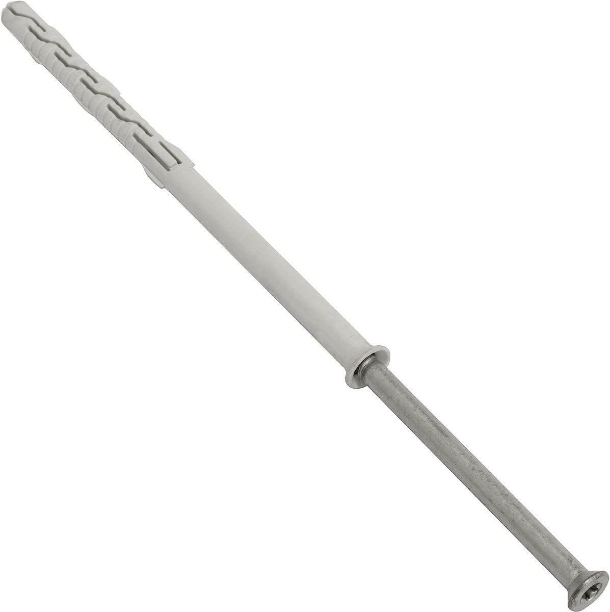 C67121 - Set van 20 plastic pluggen Ã˜8x140mm met bevormde flens + 20 zelftappers Ã˜6x145mm met gefreesde kop TX30 - voor beton en stevige bakstenen