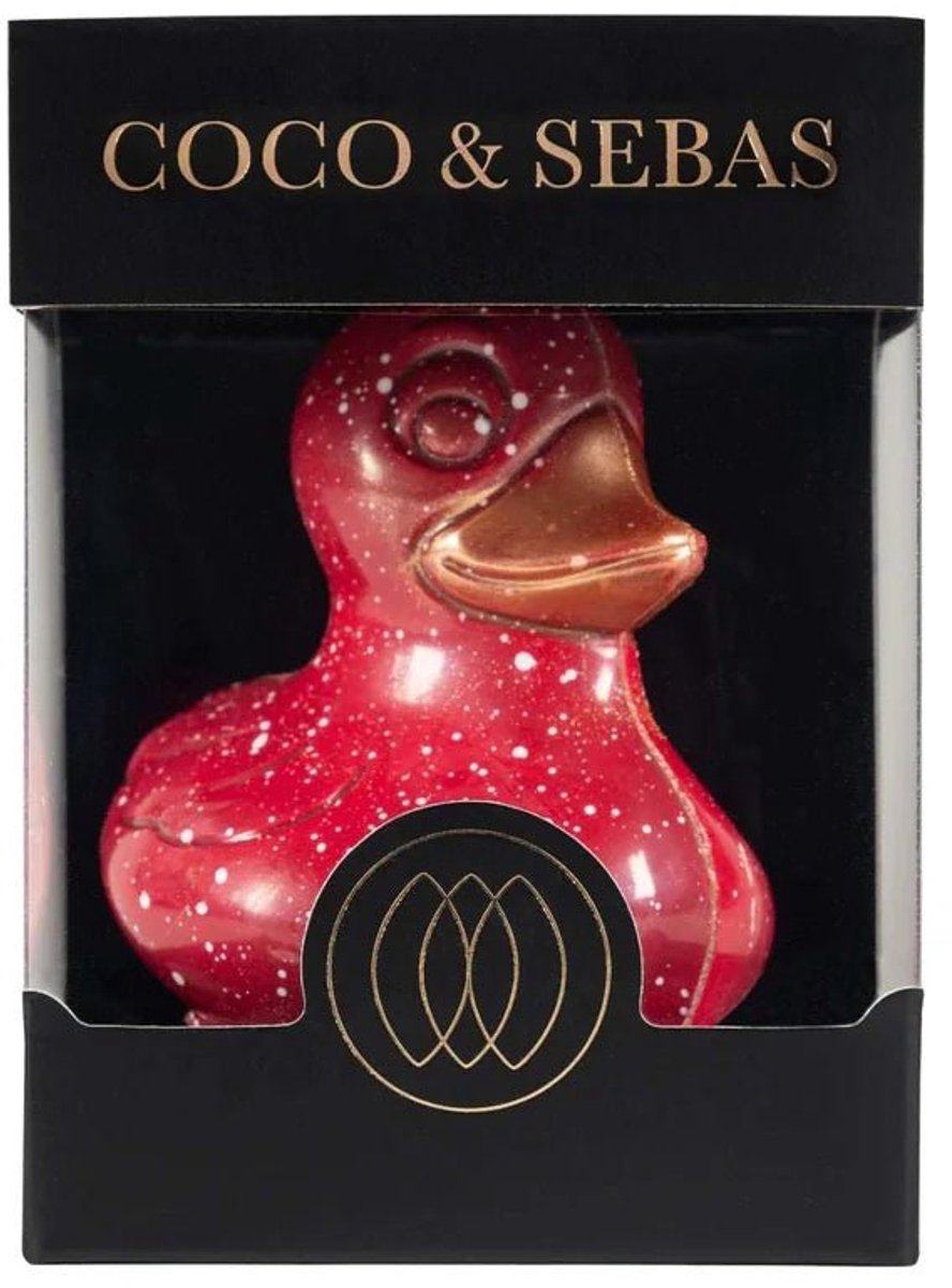 Coco & Sebas Ducky Red - Melkchocolade Eendje