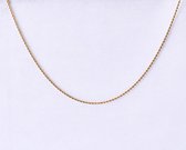 AB kettinkjes - Ketting - kettinkje - Schakelkettinkje - Rope chain- Goud - Gold plated - Verguld - 18K - 42cm - (1.5mm)