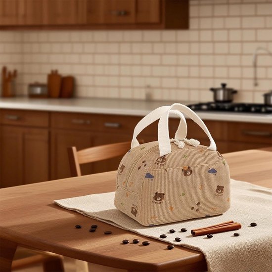 Geïsoleerde lunchtas - 6,5 L Geïsoleerde lunchtas - Draagbare geïsoleerde lunchtas - Opvouwbare geïsoleerde lunchtas met berenontwerp voor school, kantoor, strand en camping van Gadgy — afbeelding 5