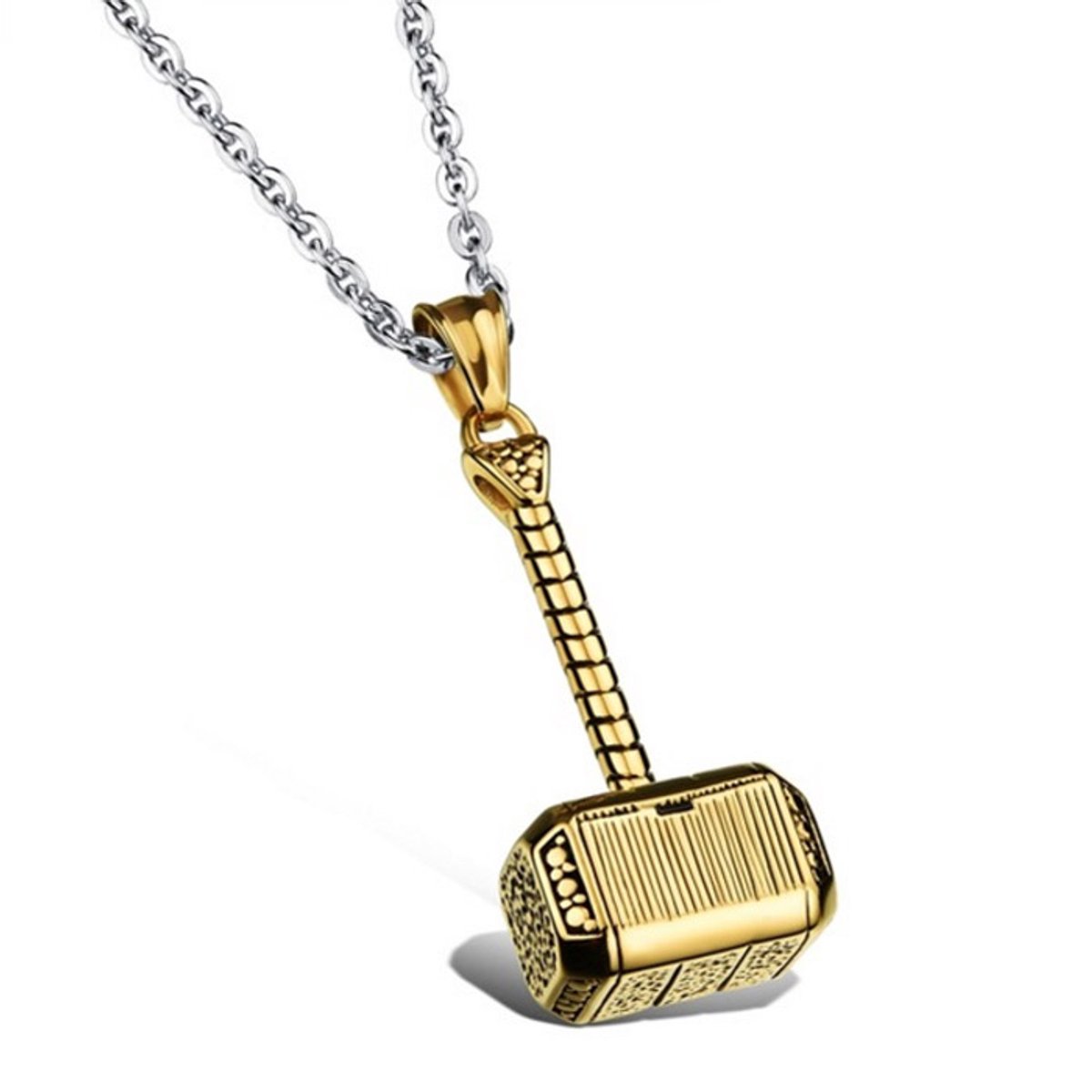 Mendes Jewels kettinghanger Hammer Of Thor Goudkleurig