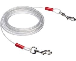 Hondenriem - 10 m - kattenriem - Actieve en Grote Honden - Bijtvast - Rollijn - Staalkabel - Huisdierriem - Zeer Moeilijk - vetgedrukt - Stevig - Dik - Praktisch - Onbreekbaar - Veel speelplezier - Voorkomt kwijtraken - Vrij spelen op het gazon