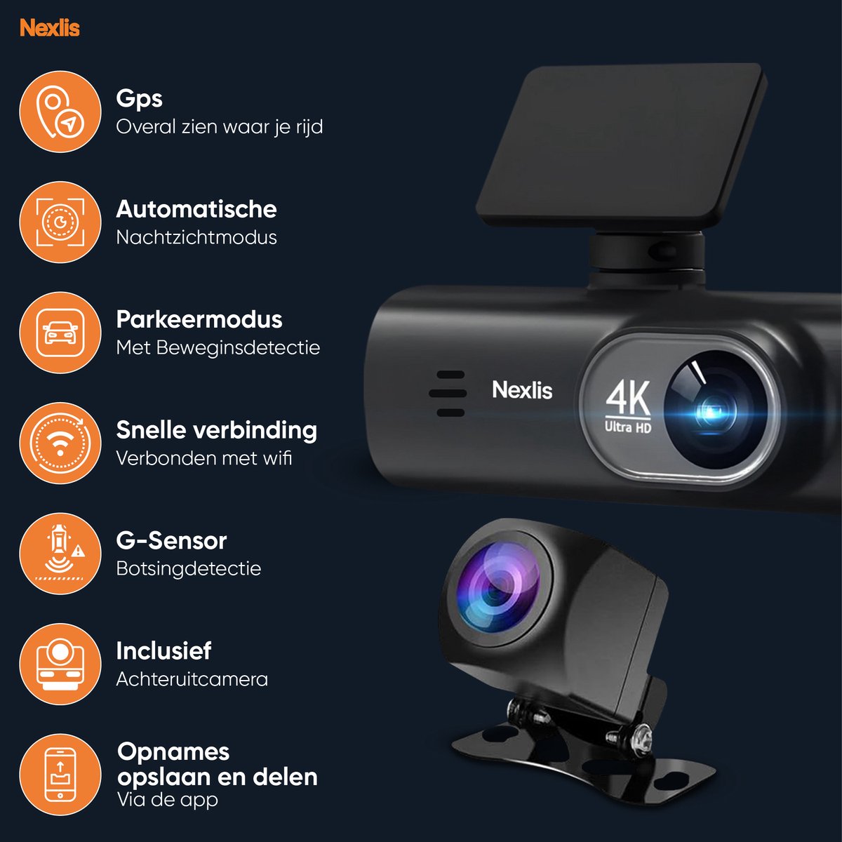 Nexlis Dual 4K Dashcam thumbnail 2