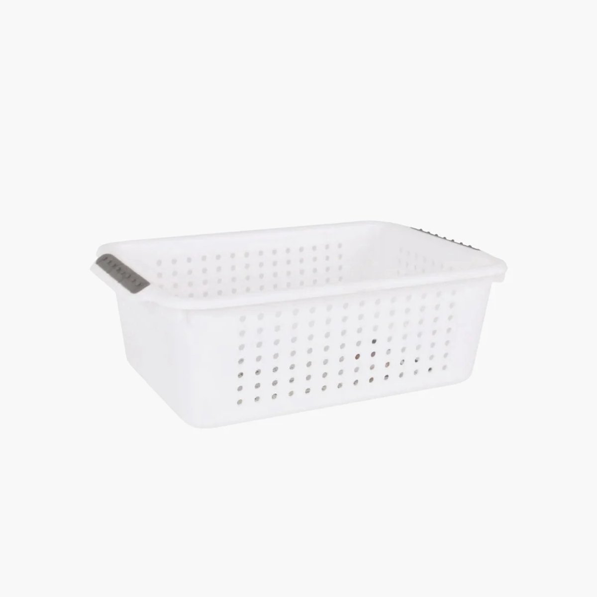Opbergmand – (30,7 × 20,5 × 10 cm) - Wit – Kunststof – Antislip Handgrepen – Veelzijdige Organizer