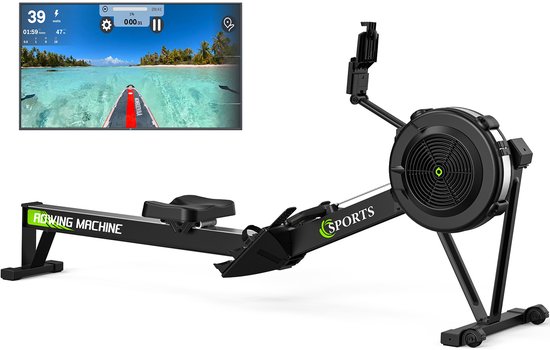 MettleMatic RM7 Roeitrainer Inklapbaar Zwart 160 kg - MettleMatic - €499,99