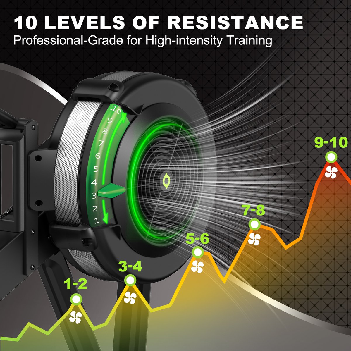 MettleMatic RM7 Roeitrainer Inklapbaar Zwart 160 kg - afbeelding 2