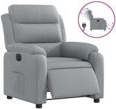 Fauteuil à réglage électrique en tissu gris clair
