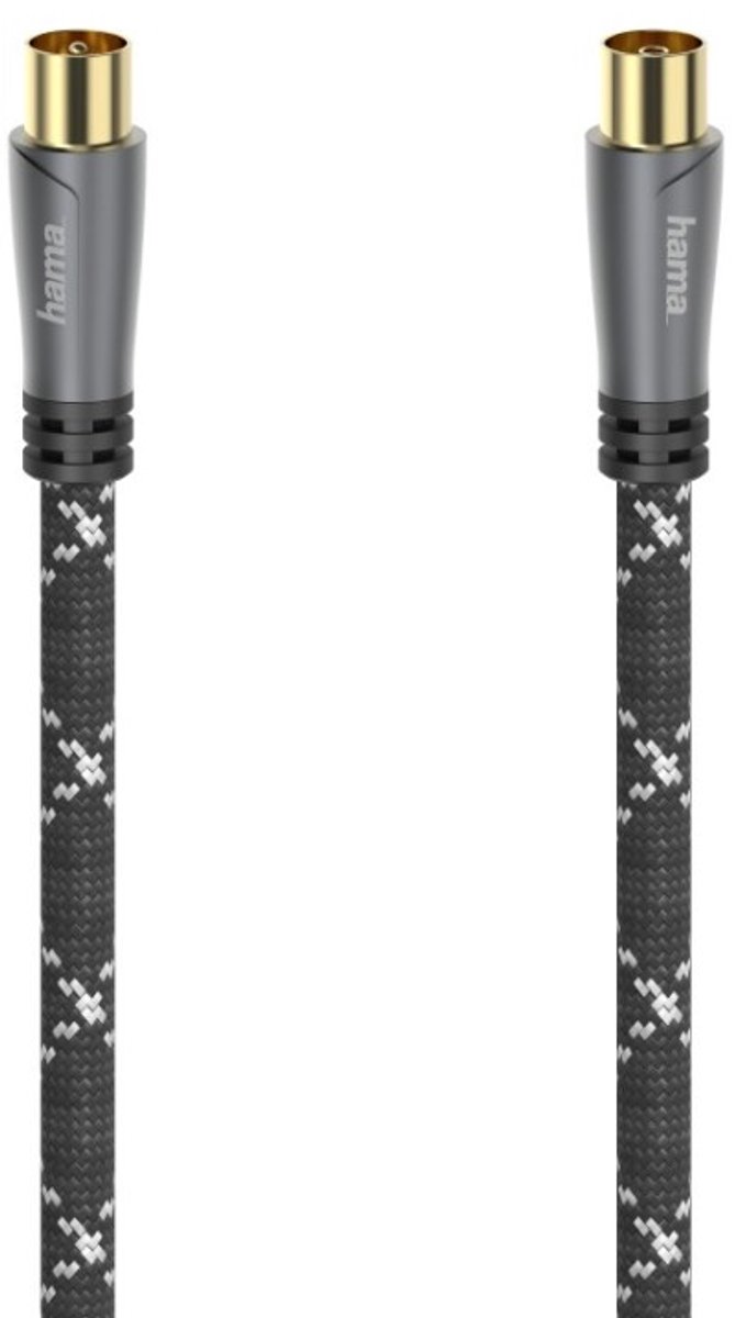 Hama Antennekabel Coax-stekker - Coax-koppeling Metaal Verguld 5,0 M 120 DB