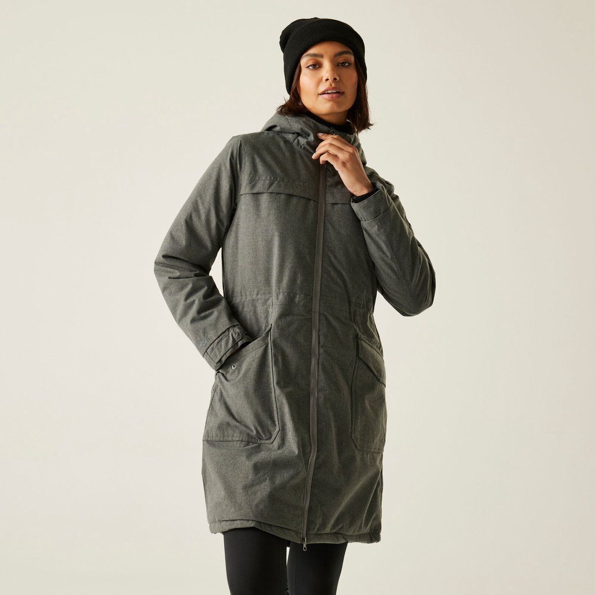 Regenjas Wandelen Dames Waterproof Ademend Lichtgewicht Romine Ii Grijs