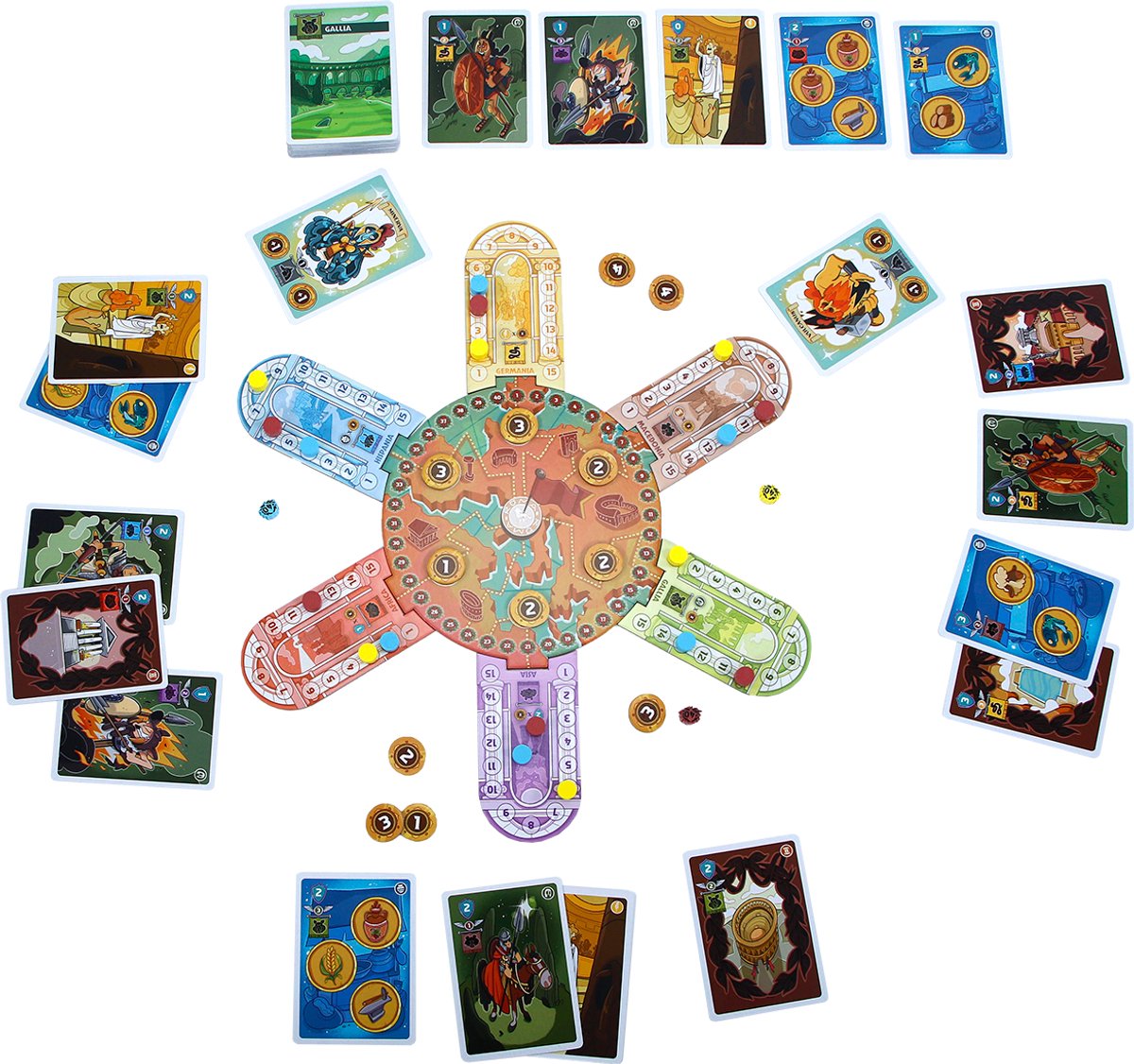999 Games Quorum: tactisch bordspel met kaarten en Romeinse senatoren thumbnail 3