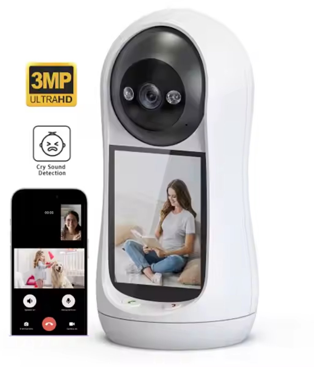 Babyfoon Smart 2MP Baby Monitor met Camera en Beweging