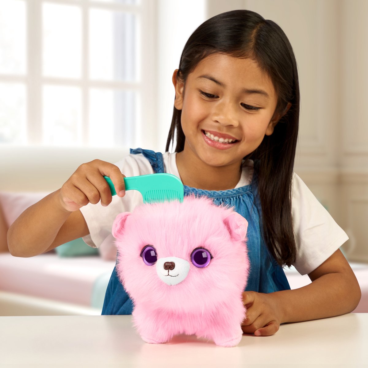 Scruff a Luvs - Roze Mystery Knuffel in Draagmand - Puppy, Kitten of Konijntje — afbeelding 5
