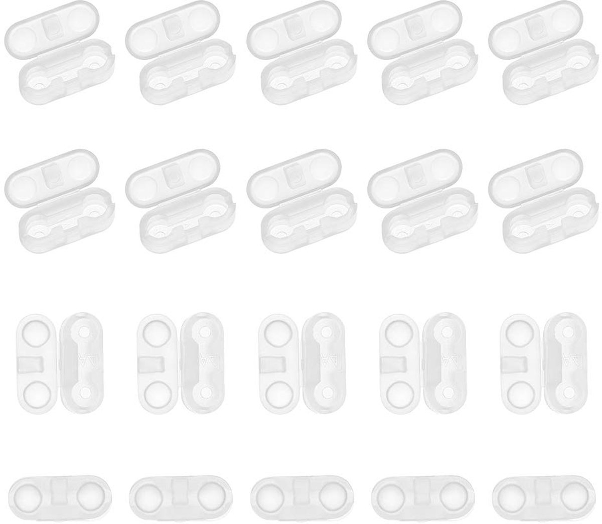 PandaHall 60 Stuks Plastic Kettingconnectoren - Vervangclips voor Verticale Rolgordijnen - Geschikt voor #10 en #6 Baldraden