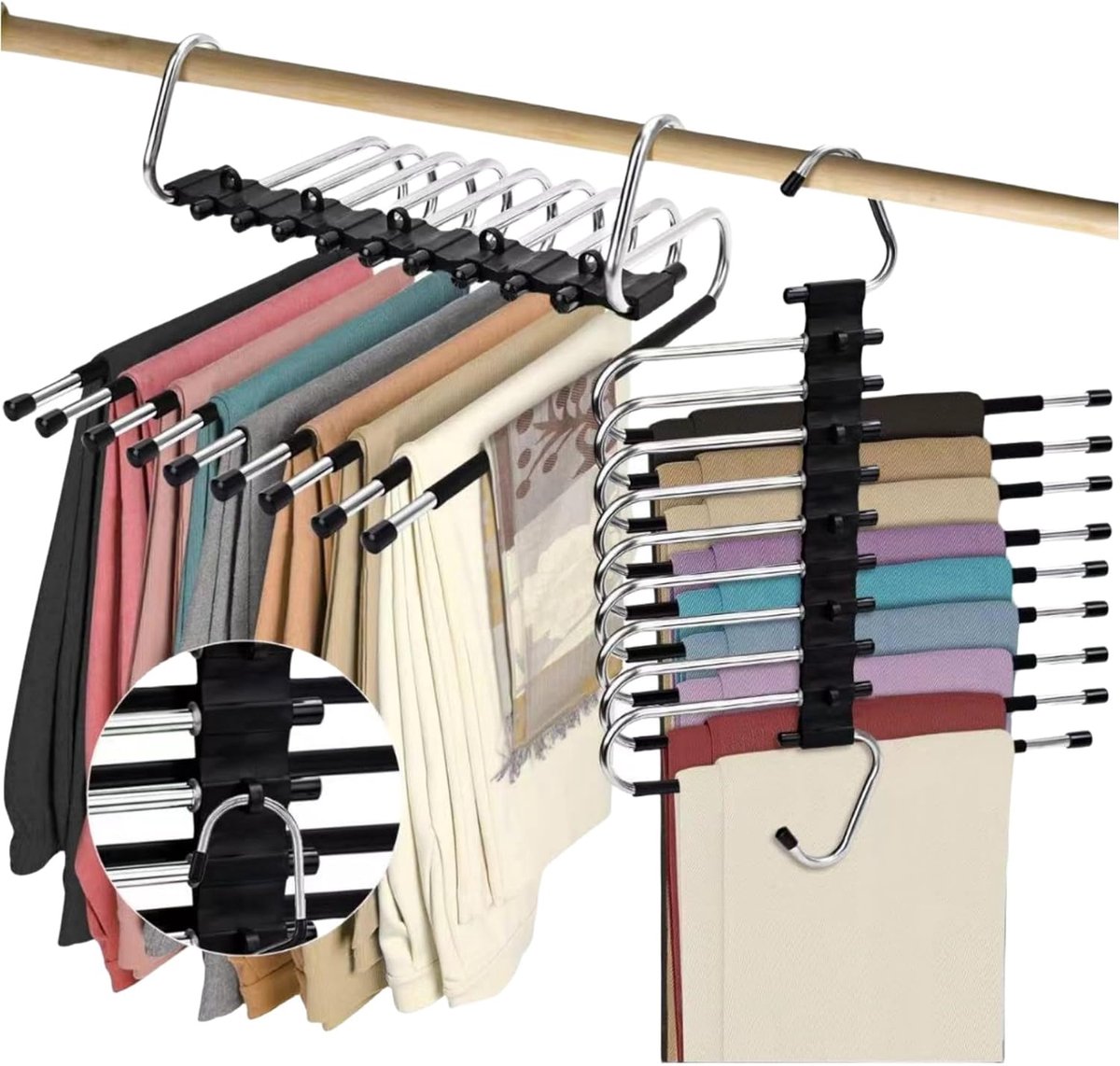 Kledinghanger - kast organizer - kast organizer kleding - Kledinghanger - kast organizer - kast organizer kleding - kledinghangers - broekhangers - kledinghangers anti slip - kleerhangers - kledinghangers metaal - RVS