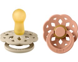 Bibs Boheme Pacifier - Stage 2 Fopspeen - 2 - Vanilla / Peach - 2 stuks