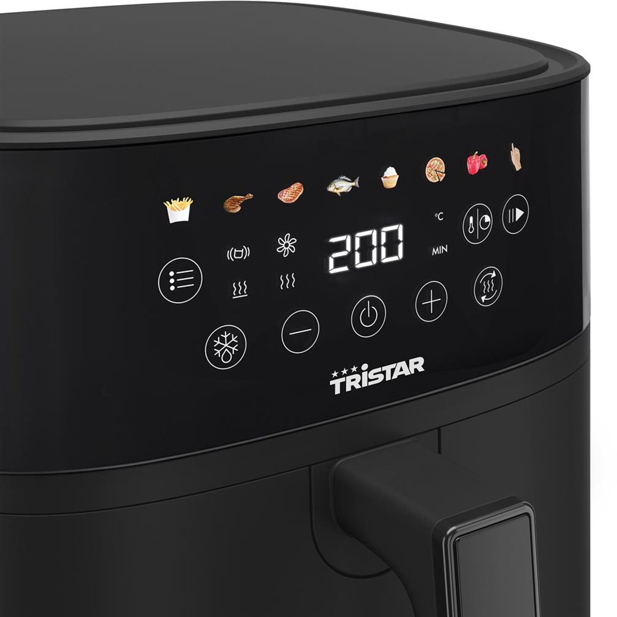 Tristar FR-9060 Digitale Airfryer 6L – 1700W – LED Touchscreen – 8 Programma’s – PFAS‑vrij – Voorverwarmen & Schudherinnering — afbeelding 6