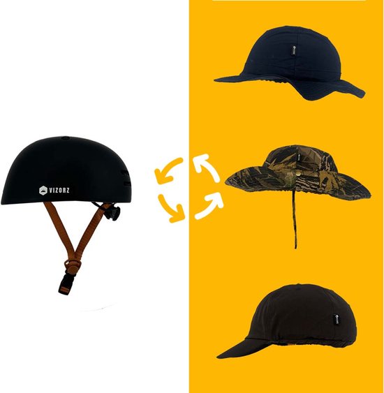 Vizorz SwitchCap fietshelm - Grey woolly cap van Vizorz — afbeelding 4