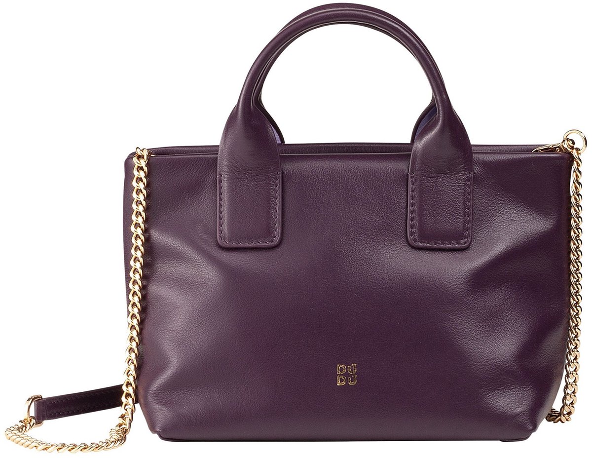 DuDu Ibiza Handtas Leder 22 cm - Dames - deep purple