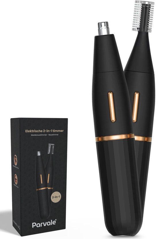Parvale® Neustrimmer Mannen & Vrouwen 2 in 1 - Neushaartrimmer & Oortrimmer - Wenkbrauw Trimmer Dames - Geschikt Voor Neushaar en Oorhaar - Oplaadbaar