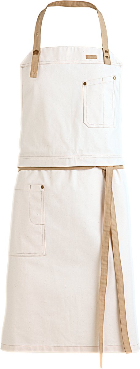 Kentaur Raw bib apron w. pockets 30360-135 - NATURE - UNI