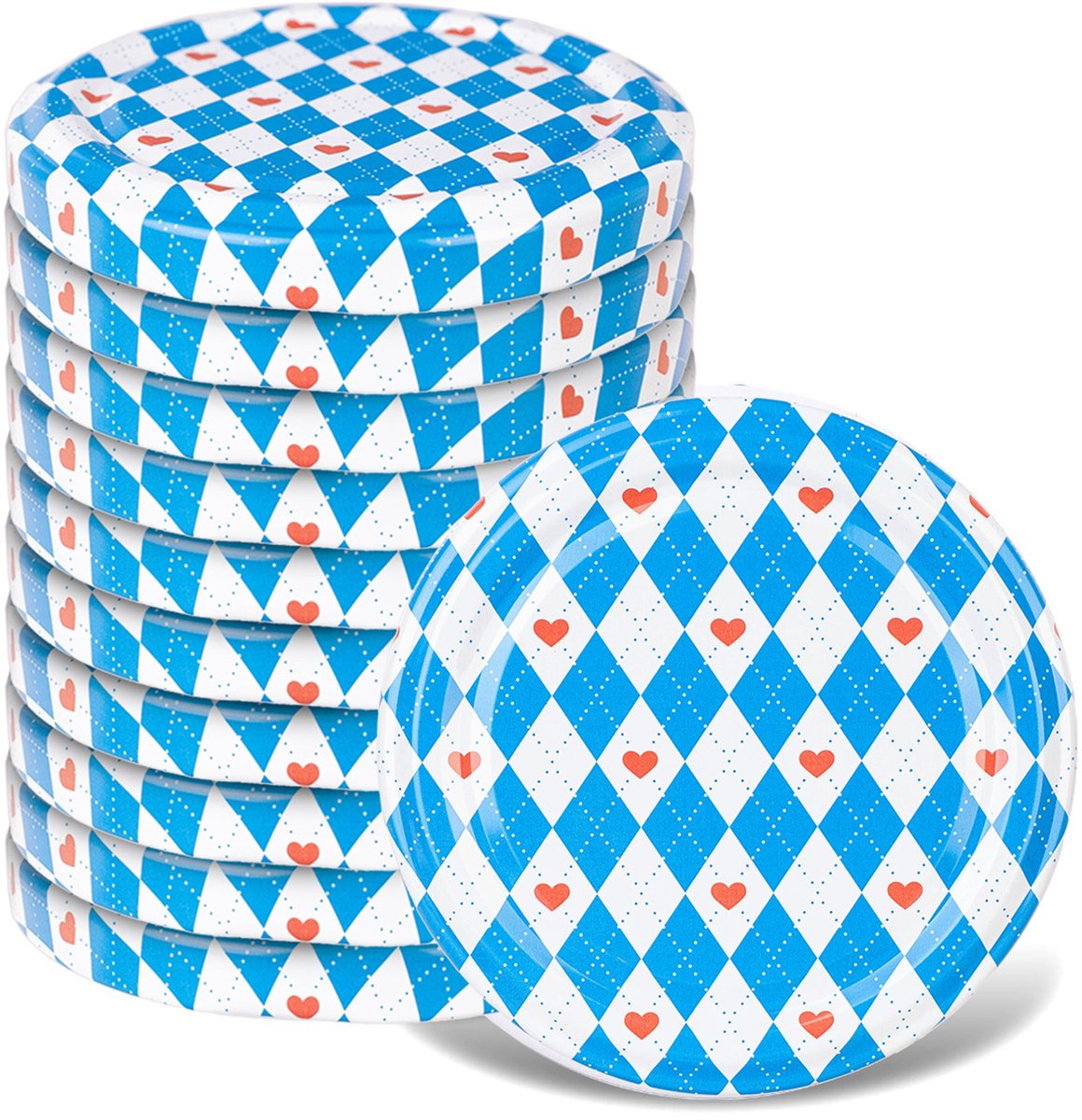 KADAX Deksel fi66 pakket 10st Zoet blauw K1539