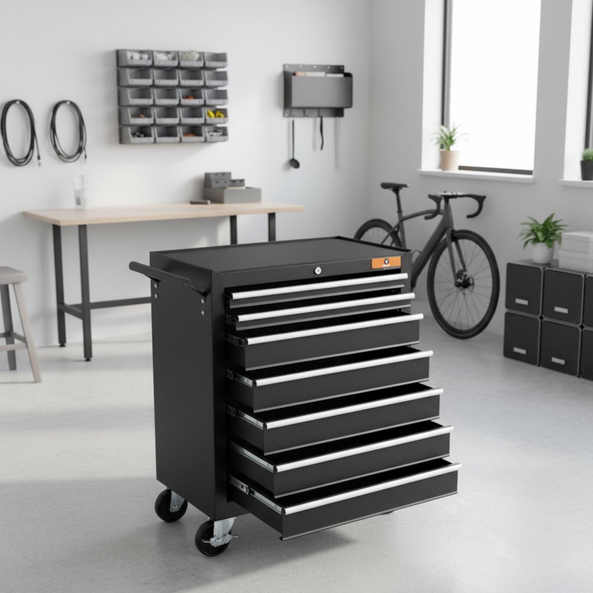 HOMCOM mobiele werkplaatswagen gereedschapswagen wagen met wielen