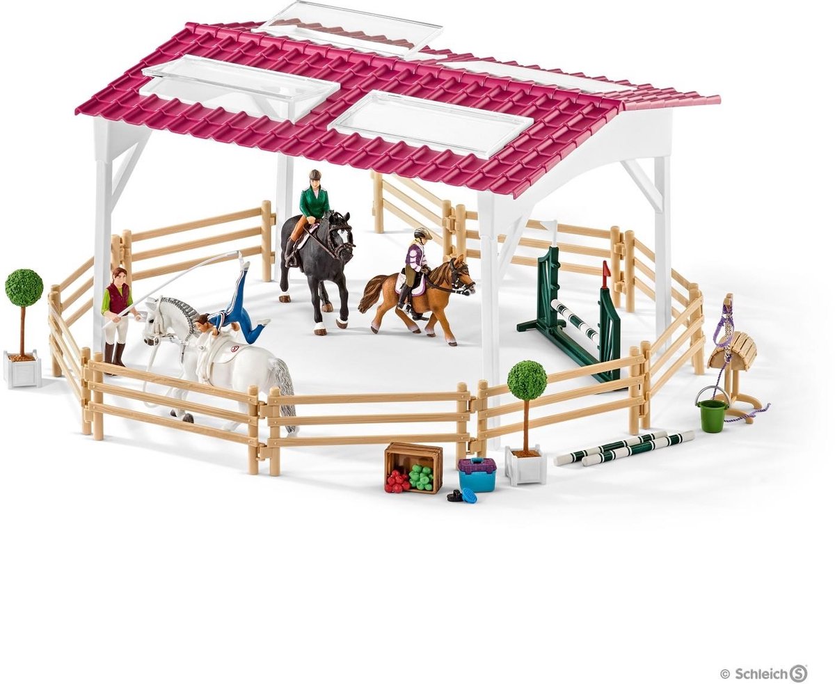 SCHLEICH 42407 Horse Club - Grote Boerderij met Stal en Dieren - Speelfigurenset - Kinderspeelgoed voor Jongens en Meisjes - 3 tot 8 jaar - 52 Onderdelen : Schleich