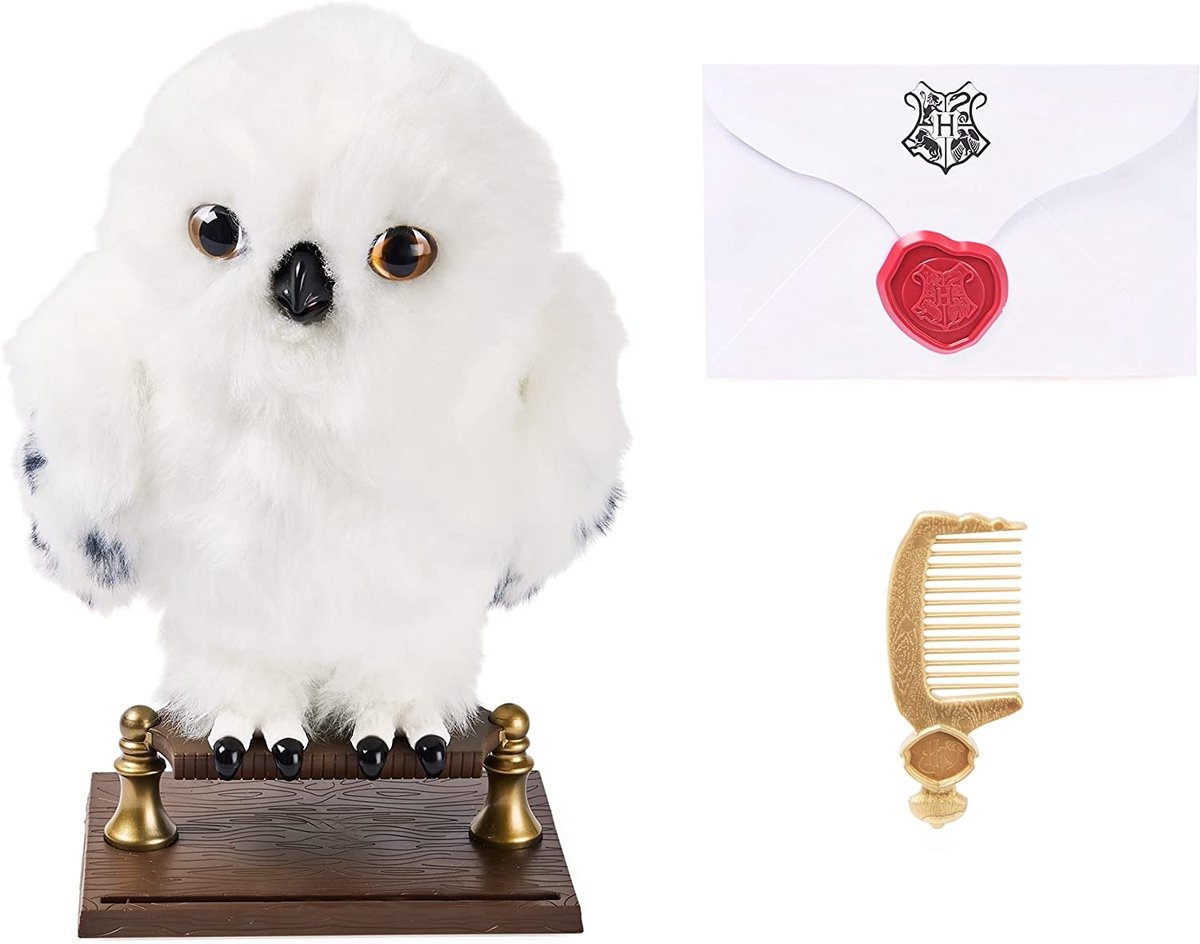 Harry Potter - Interactieve Uil Hedwig - 27cm - Met Geluiden en Bewegingen — afbeelding 8