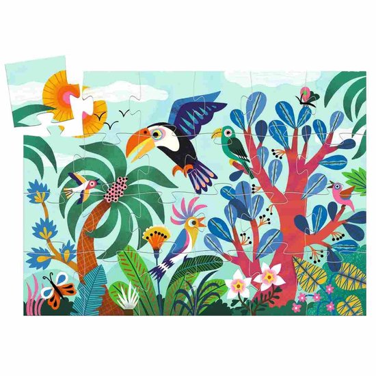 Djeco - Puzzel Toekan Coco - 24 Puzzelstukken - Vanaf 3 jaar - DJ07283 van Djeco — afbeelding 2