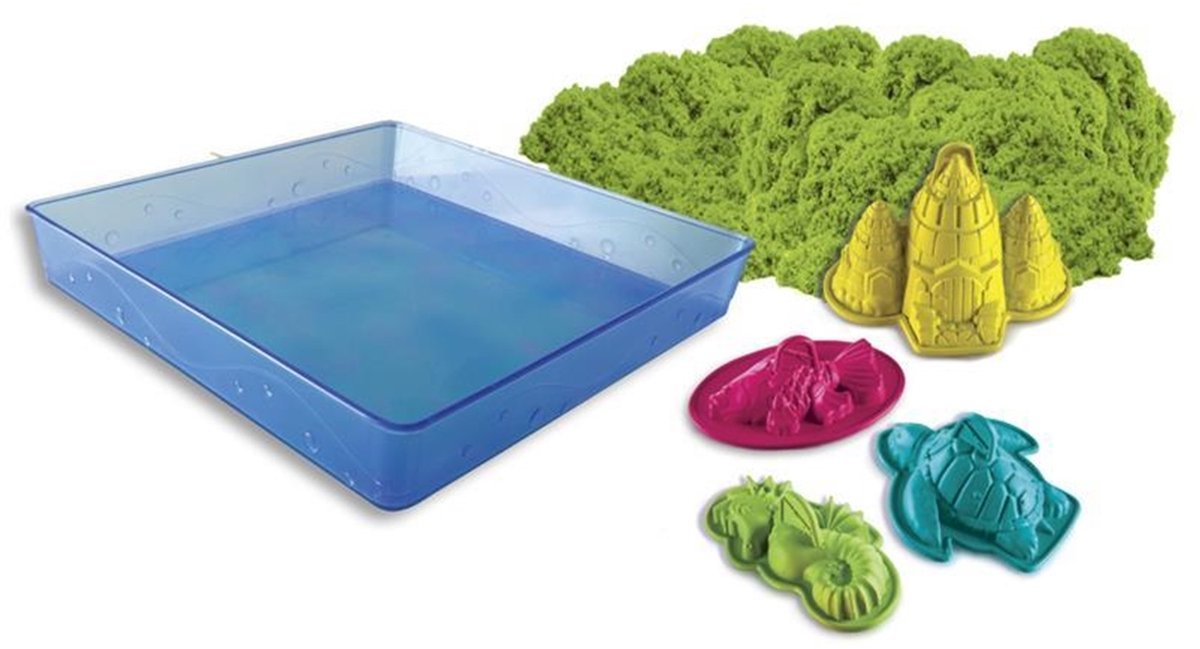 Kinetic Sand - Zandbakspeelset - Groen - 454 g origineel kinetisch zand - Sensorisch speelgoed — afbeelding 10