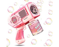 BOTC Bellenblaas pistool - Bellenblazer met vloeistof - Bubble gun - Inclusief 1*90ml Bellenblaas navulling - Voor kinderen - Speelgoed - Roze
