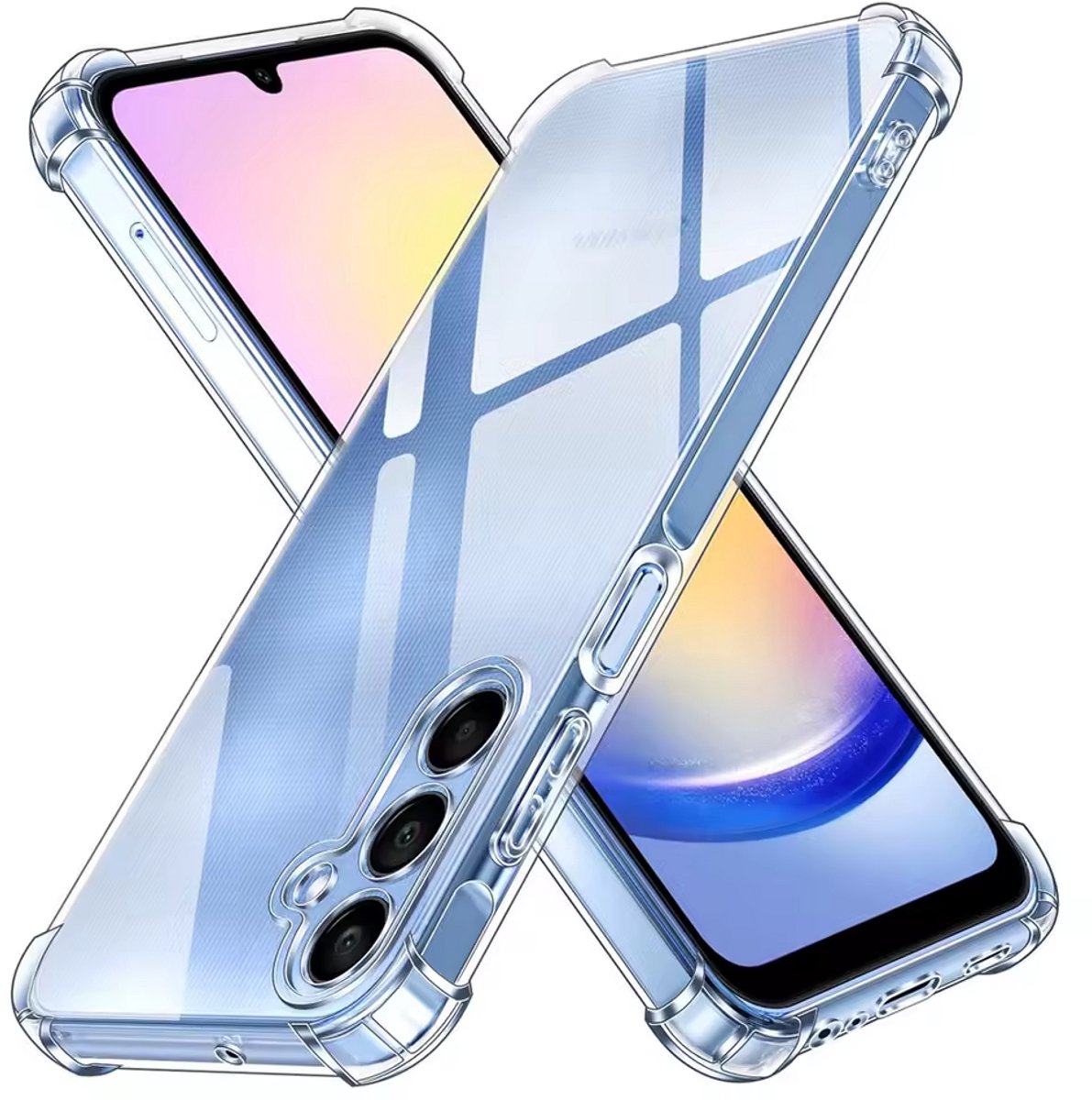 Mobile5 - Samsung Galaxy A25 - Transparant telefoonhoesje - Anti Shock - Schokbestendig
