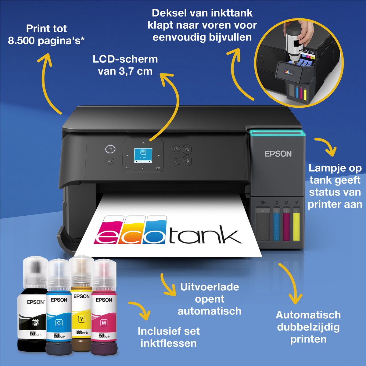 Epson EcoTank ET-2950 - All-in-One Inkttank Printer - Zwart — afbeelding 3
