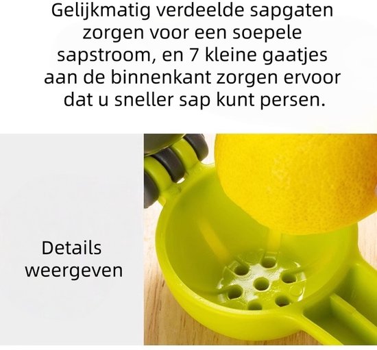 2-delige - Sapcentrifuge - Citroenpers Handmatige sapcentrifuge - Sinaasappelpers Handmatige sapcentrifuge - Groen van Merkloos — afbeelding 4